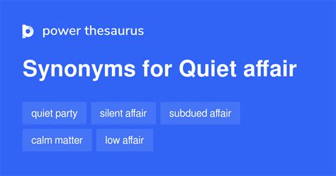 QUIET in Thesaurus: 1000+ Synonyms & Antonyms for QUIET.